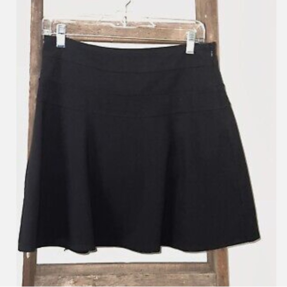 Athleta Sport Skirt Sz 12 Blk RN 54023 Thick Poly Blend L 20” W32” Flared